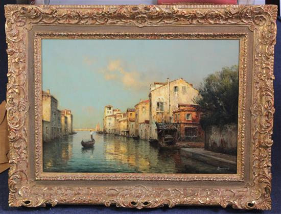 § Antoine Bouvard (French, 1870-1956) A Venetian backwater, 15 x 21.5in.